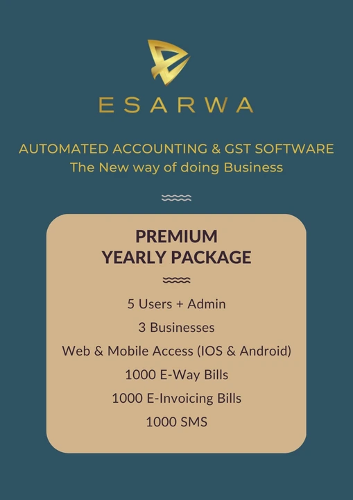 Esarwa premium accounting & gst software  uploaded by ESARWA on 4/18/2023