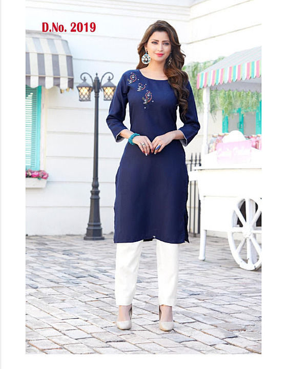 FLAVOURS RUBY COTTON EMBROIDERY WORK KURTIS uploaded by business on 7/11/2020