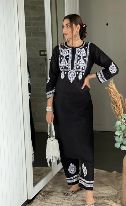 Black chikankari kurta uploaded by Sifar by neda on 4/18/2023