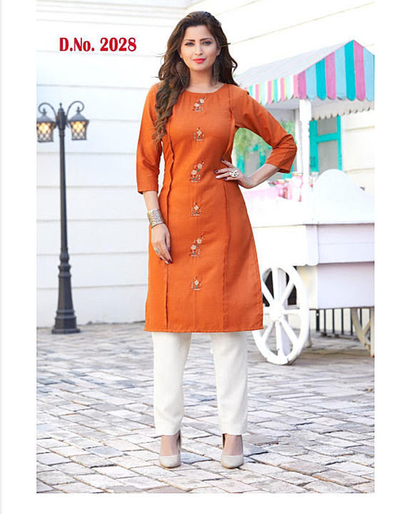 FLAVOURS RUBY COTTON EMBROIDERY WORK KURTIS uploaded by ABMARA FASHION on 7/11/2020
