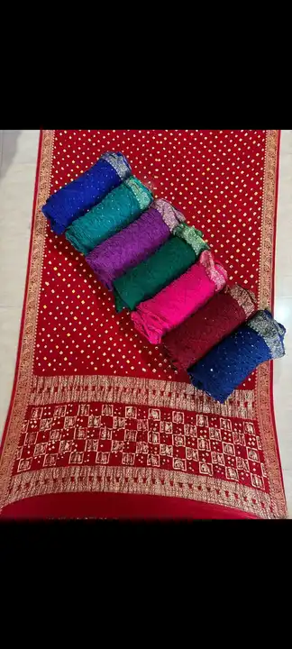 Modal Semi Gaji Silk Bandhani Saree  uploaded by Dulari Textiles on 5/29/2024