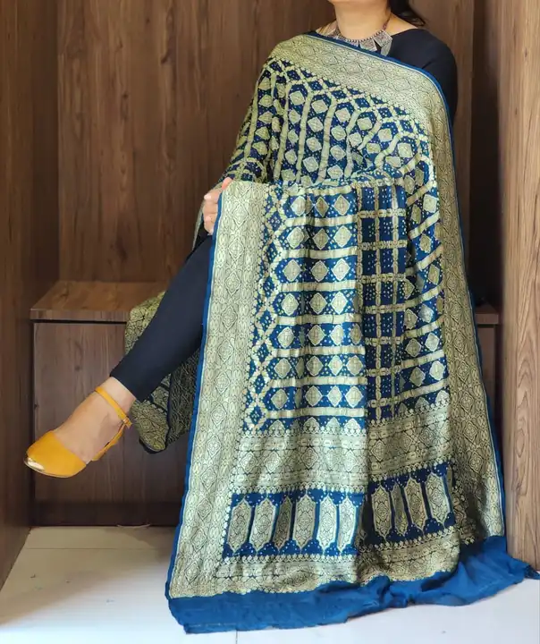 Banarasi Georgette Bandhani Dupatta  uploaded by Dulari Textiles on 4/18/2023