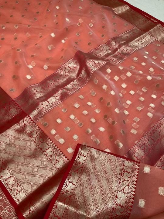 Kora organza saree uploaded by Pavani collections on 3/5/2021