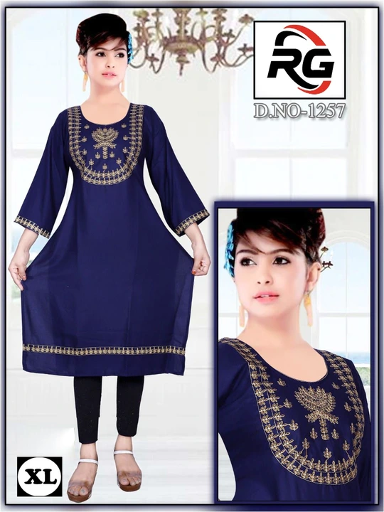 Embroidery kurti  uploaded by Rihan garments on 4/18/2023