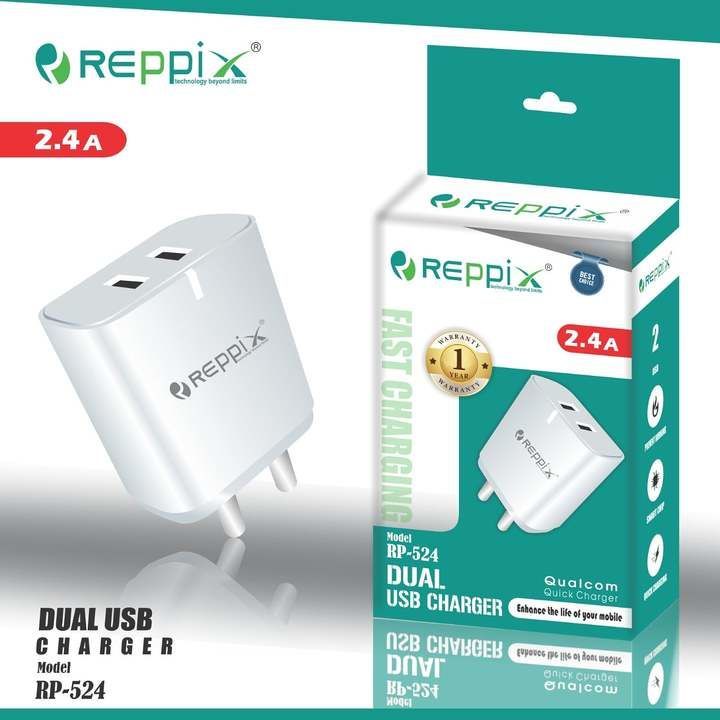 Reppix RP-524 2.4A DUAL USB CHARGER WITH CABLE uploaded by business on 3/5/2021