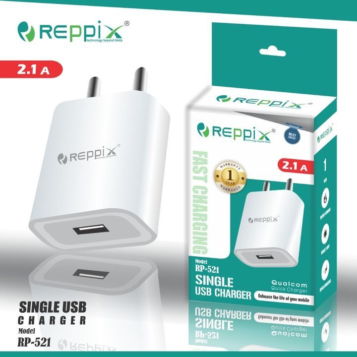 Reppix RP-521 2.1A usb charger with cable uploaded by business on 3/5/2021