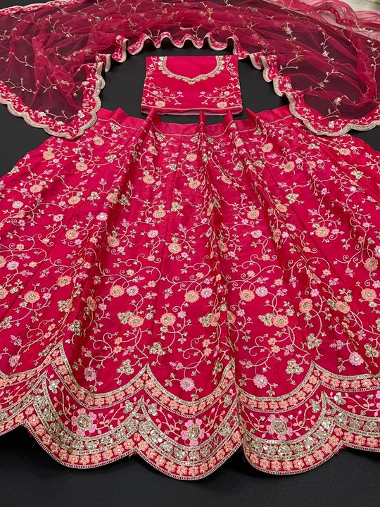 Lunching PINK BRIDALType Colored Party Wear Lehenga Choli With Coting Sequence Embroidery Work💃
 uploaded by RJ Enterprise on 4/18/2023