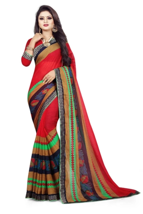 Chiffon Multicolour saree uploaded by Ashda Fashion on 4/18/2023