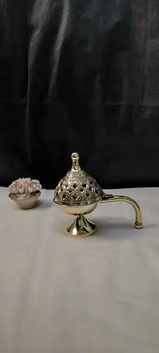 Brass incense burner ( Dhoop Dani) uploaded by Rigel handicrafts on 5/28/2024