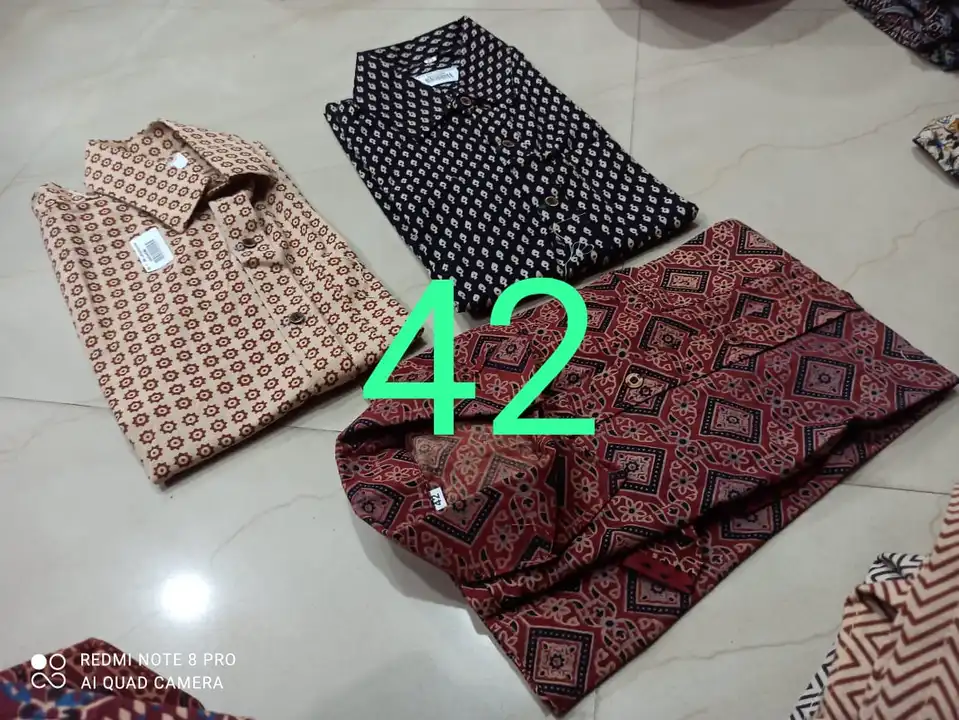 Pure cotton ajrak half sleeve shirt uploaded by business on 4/18/2023