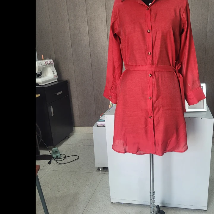 Red long shirt uploaded by Riddhi wardrobe on 5/21/2024