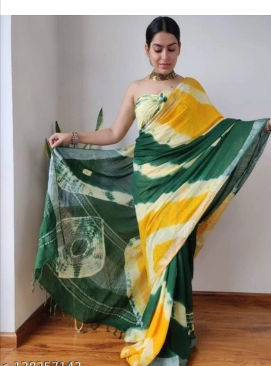 Linen dyed saree  uploaded by WeaveMe India on 4/18/2023