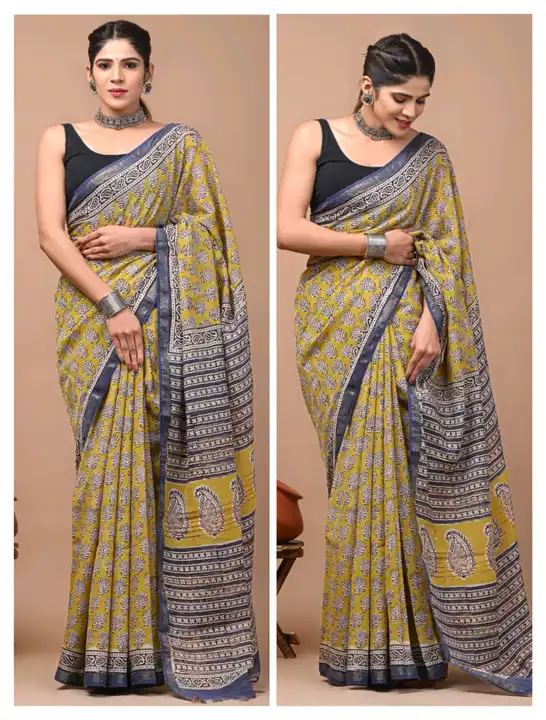 Chanderi silk saree  uploaded by R v textile on 4/18/2023