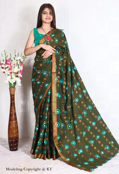 KALAKRUTI original Bandhni new Saree Catloge uploaded by Fatema Fashion on 4/18/2023