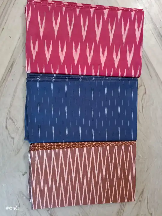 Pure cotton 
Ikat fabric
 uploaded by Handloom saree n suit material on 4/18/2023