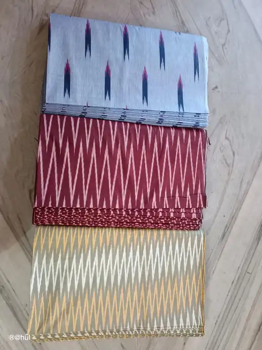 Pure cotton 
Ikat fabric
 uploaded by Handloom saree n suit material on 4/18/2023