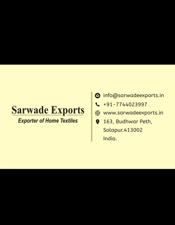 Visiting card store images of Sarwade Exports
