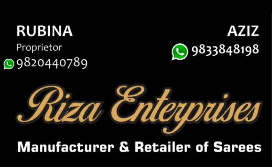 Visiting card store images of Riza enterprises