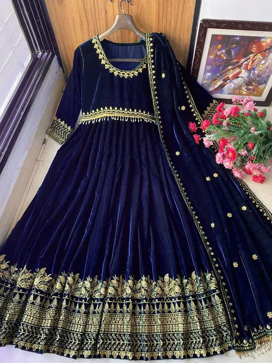 ♥️ PRESENTING NEW DESIGNER  EMBROIDERED ANARKALI GOWN ♥️ uploaded by Fatema Fashion on 4/18/2023