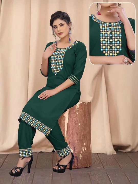 Daily wear Kurtis With Pant set  uploaded by Fatema Fashion on 4/18/2023