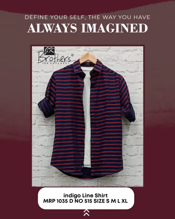 Men's Cotton Indigo Line Shirt  uploaded by Jk Brothers Shirt Manufacturer  on 4/19/2023