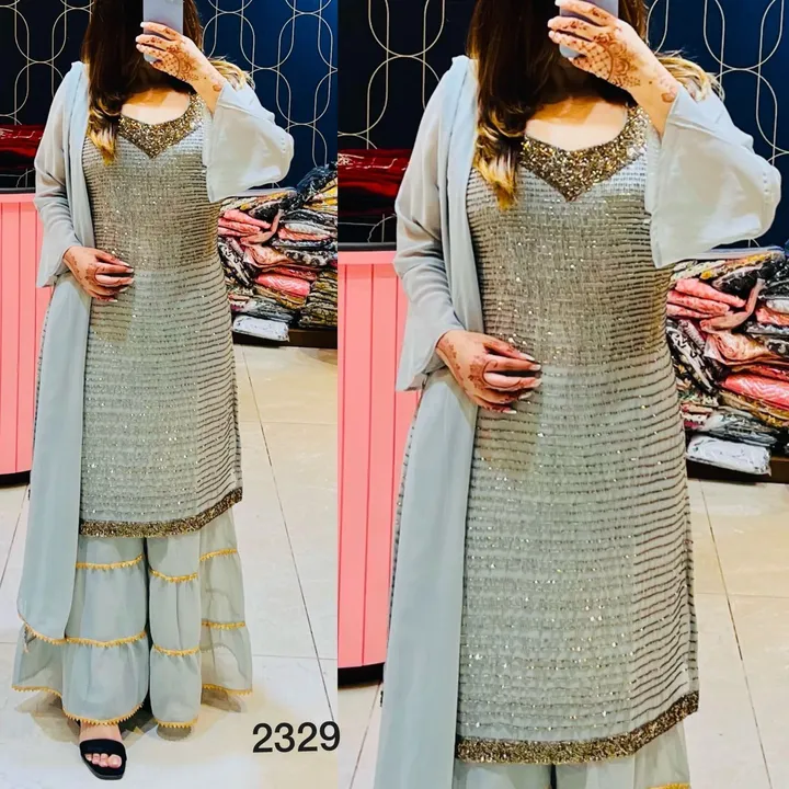 Heavy Georgette garara  uploaded by Ayesha dress collection on 4/19/2023