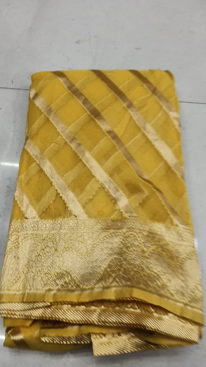 Banarasi and organza saree  uploaded by Maha Laxmi textile on 4/19/2023