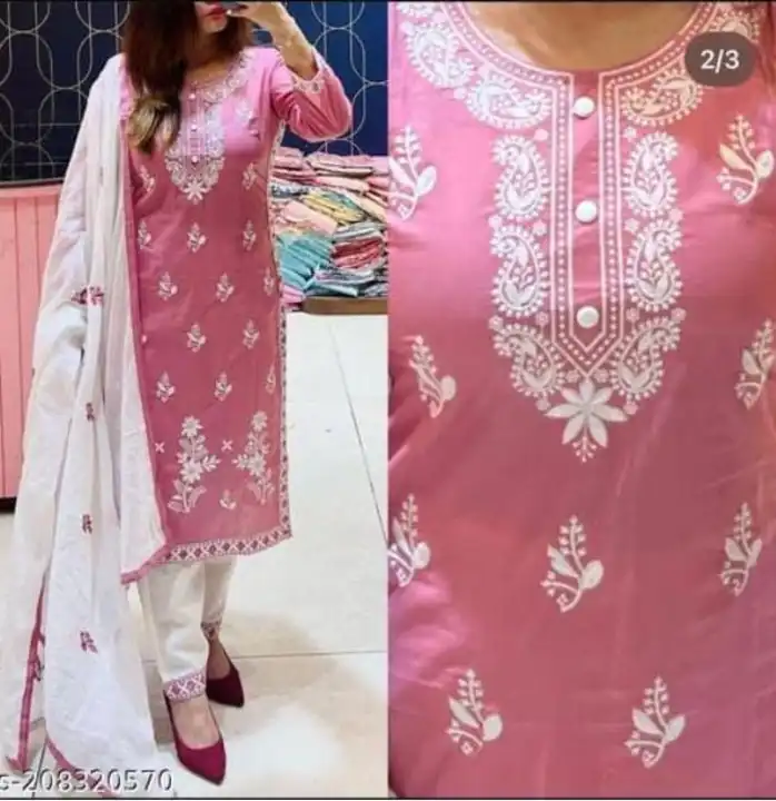 LAKHNAWI  WORK 3PCS SE
FULLY STITCH

6/7 COLORS
SIZE- -M-L-XL-XXL MIX...

 uploaded by M A Fashion on 4/19/2023