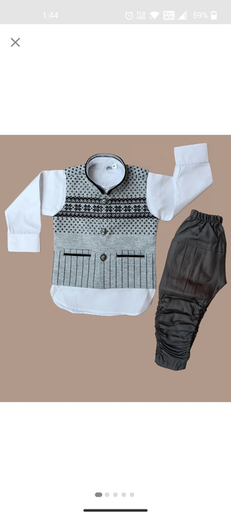 Kurta pyjama set for baby boys size 18 age-1.5 yrs, set of 3 pcs (same colour and size) uploaded by VDetail on 4/19/2023