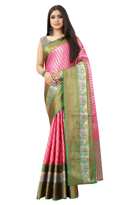 Tansui Pink n Orange Women saree uploaded by 1 Place For All Fashion  on 4/19/2023