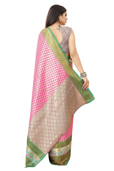 Tansui Pink n Orange Women saree uploaded by 1 Place For All Fashion  on 4/19/2023