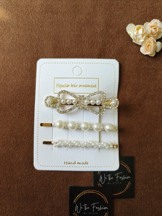 Pearl hair clips  uploaded by WetheFashion on 4/19/2023