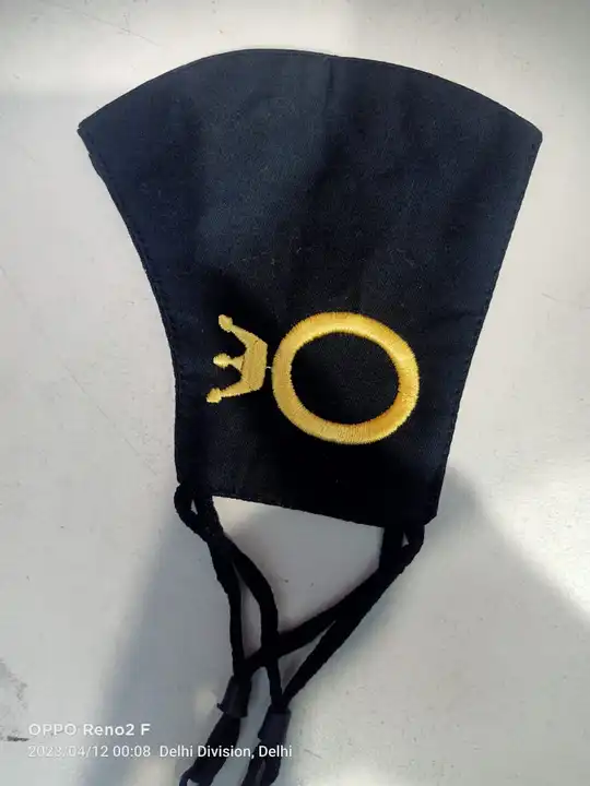 Black cotton goldan letter kadai mask uploaded by Ailyfly & Company on 4/19/2023