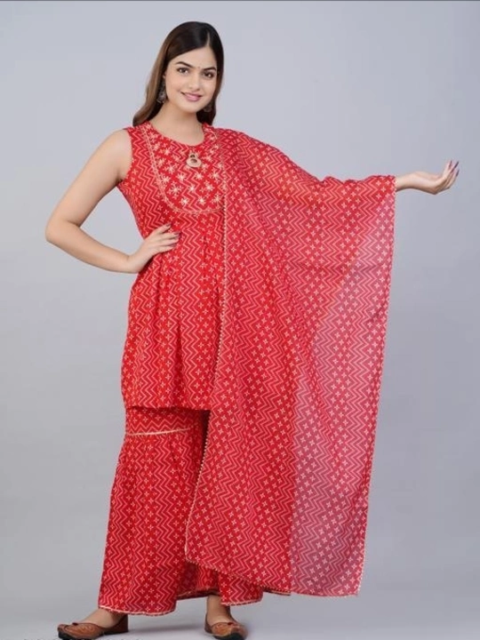 Post image Embroidery top with latkans and sharara with dupatta