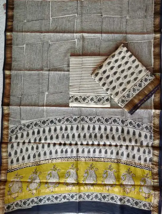 🌹🌹🌹🌹🌹🌹🌹🌹🌹
🍁new arrival🍁
🍀full Maheswari silk suits🍀
Hand block printed Maheswari silk  uploaded by Bagru Indigo world on 4/19/2023