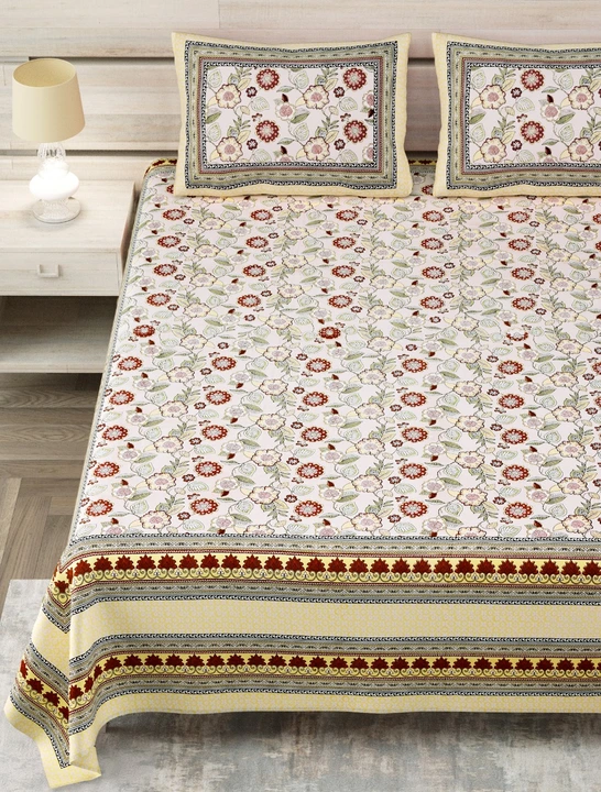 King Size Jaipuri Bedsheet 108*108 uploaded by Tulsi home decor on 4/19/2023