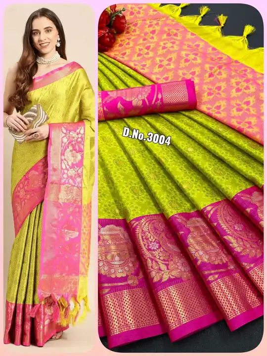 *NEW LAUNCHING...*

*Aura Saree....*

🌹*D.No.3004*

🌹*Fabric - Pure Mercerised   Soft Silk in Excl uploaded by Maa Arbuda saree on 4/19/2023