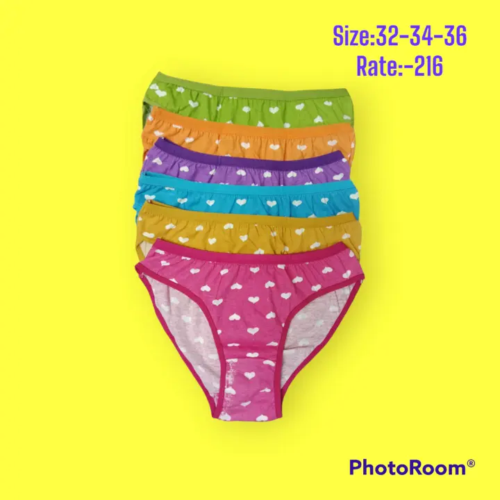 Dil print panty size:32-34-36 moq:-15 dozen  uploaded by Ruhi hosiery on 4/19/2023