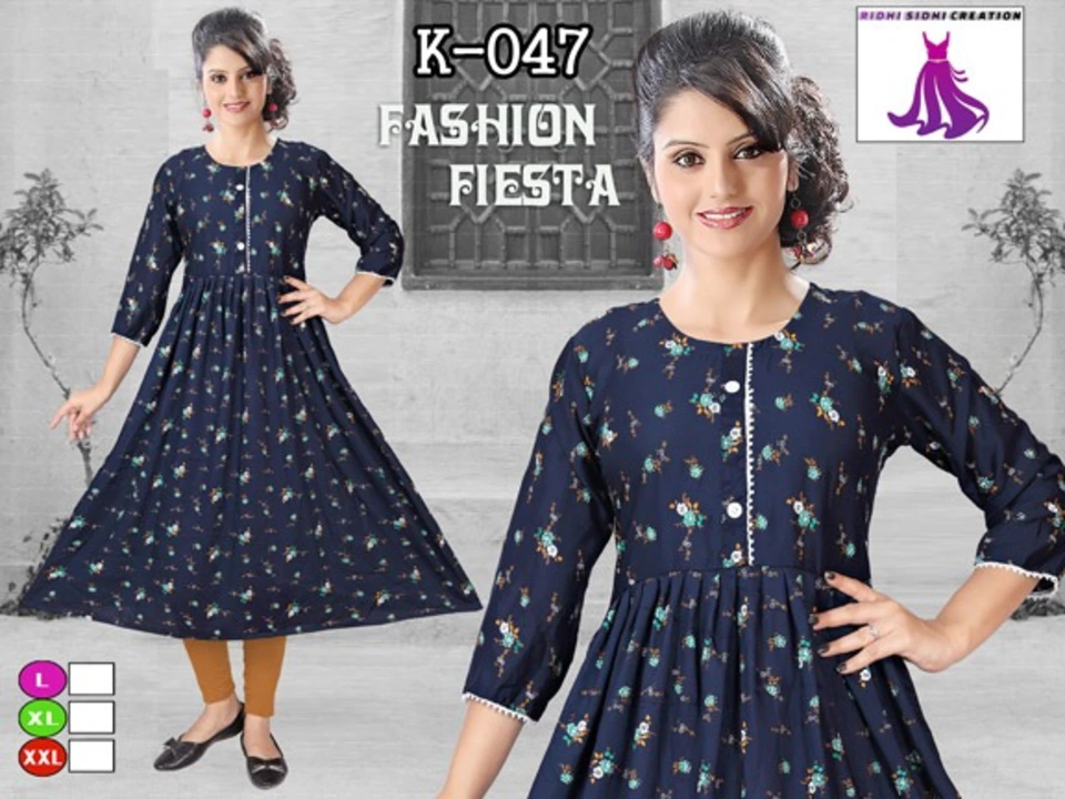 Printed rayon16 k.g Full guarantee cloth with heavy ghera Rate :185/_Size : L,xl uploaded by Ridhi Sidhi Creation 9512733183 on 4/19/2023