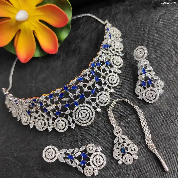 Necklace,earrings & mangtika uploaded by Jewel paradise on 4/19/2023