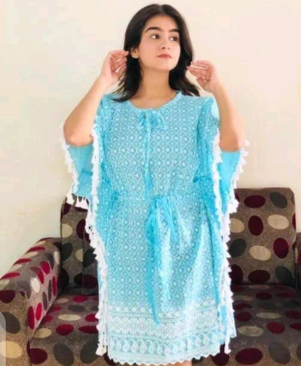 Chicken ambrodry caftan
Size...S.M.L uploaded by Bhavya Sales and Marketing on 4/19/2023