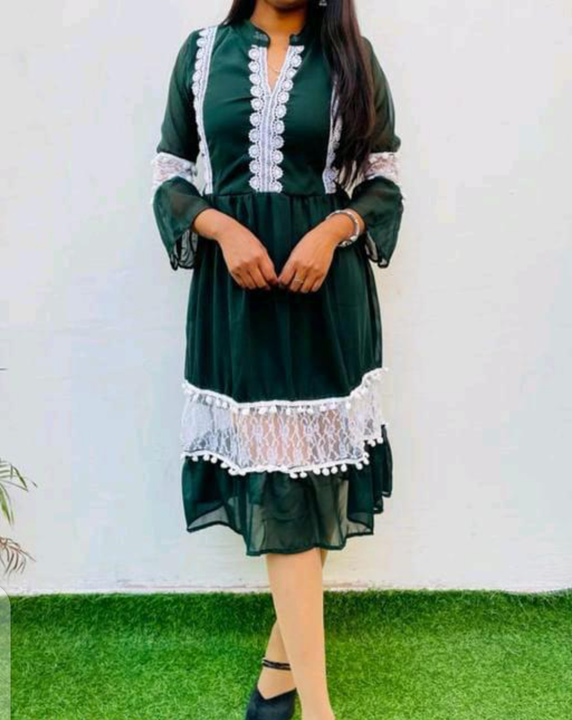 Georgette Pumpum with less dress
Size S.M.L uploaded by Bhavya Sales and Marketing on 4/19/2023