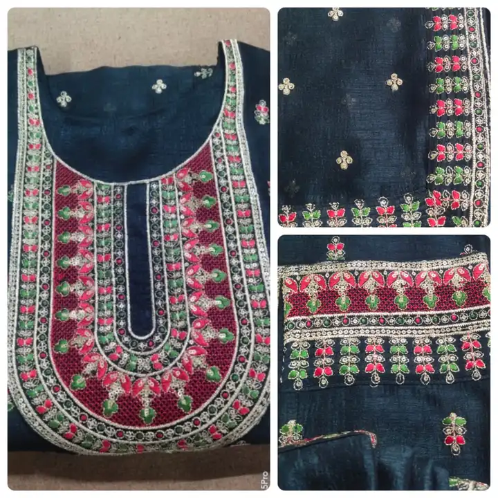 Straight suit,with pent and fancy emrodri dupatta uploaded by Naklank creation on 5/12/2024