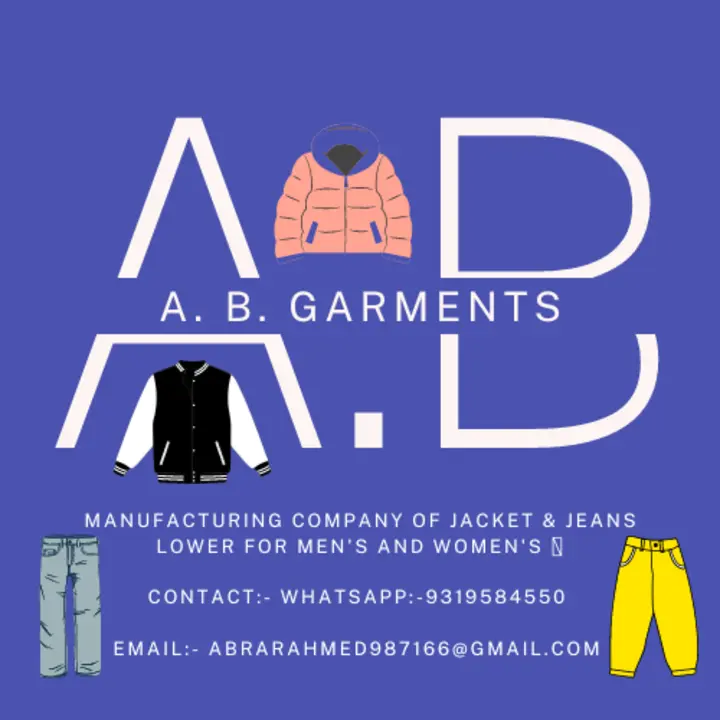 Visiting card store images of A. B.Garments :-