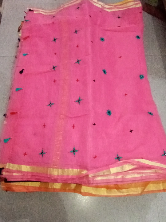 Kota doriya saree with hand embroidery  uploaded by business on 4/20/2023