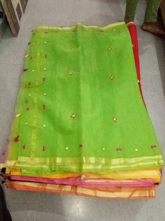 Kota doriya saree with hand embroidery  uploaded by Diksha handycraft on 4/20/2023