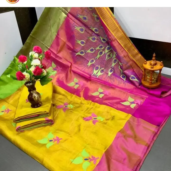 Uppada tissue pattu printing sarees super quality  uploaded by business on 4/20/2023