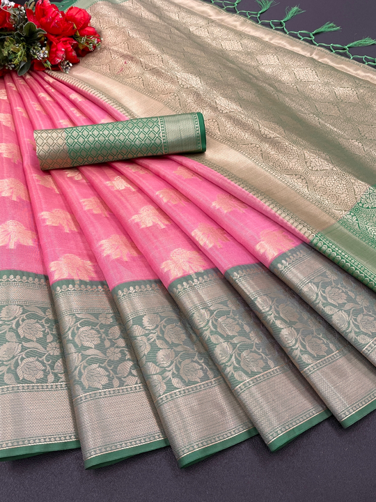 Freshly launched New Arrivals💕💕💕💕

*D.No.22060*

Col - 4 

Pure TISSUE DOT soft silk saree with  uploaded by Maa Arbuda saree on 4/20/2023