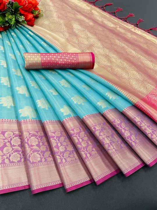 Freshly launched New Arrivals💕💕💕💕

*D.No.22060*

Col - 4 

Pure TISSUE DOT soft silk saree with  uploaded by Maa Arbuda saree on 4/20/2023