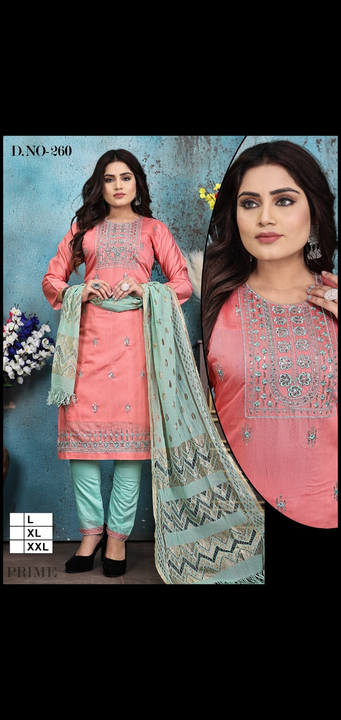 All ladies wear items manufacture by us unstitch suits dress material and All readymate items uploaded by Radha Creation , Maira sales for Readymade items on 4/20/2023